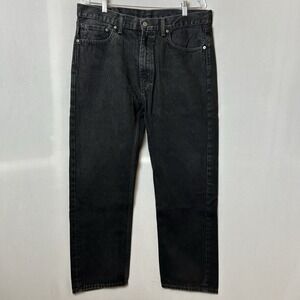 Levis 505 Jeans Quality Clothing Mens W36 L30 Black Dark Wash